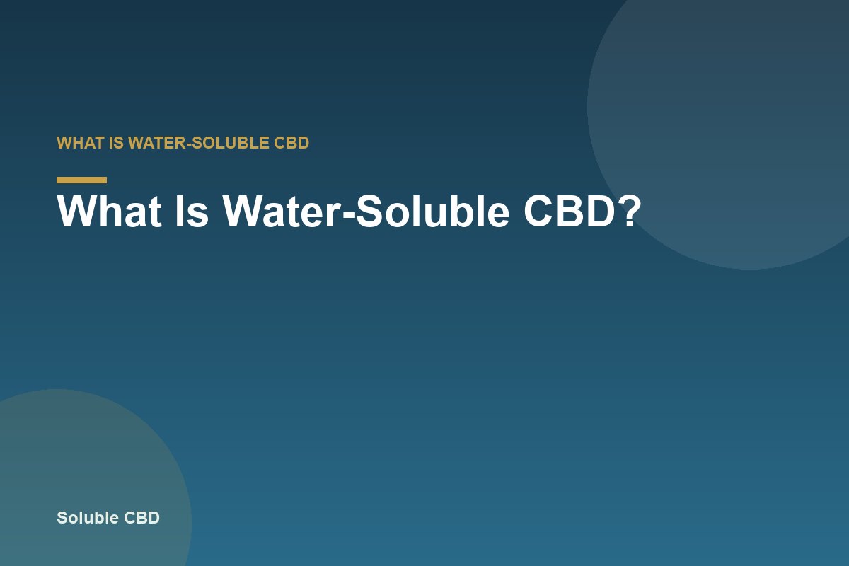What Is Water-Soluble CBD?